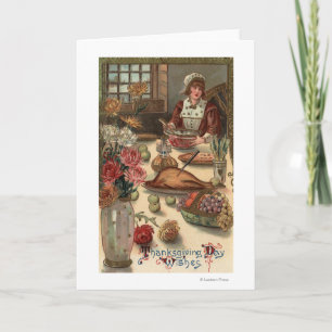 Tarjeta Festiva Una mesa de peregrinas