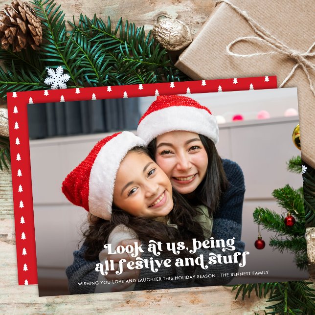 Tarjeta Festiva Una mirada divertida a los Navidades de Ee.Uu. Fot (Subido por el creador)
