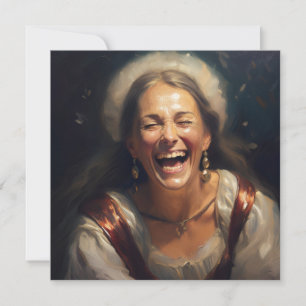Tarjeta Festiva Una mujer que ríe