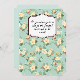 Tarjeta Festiva Una nieta es una de las mayores bendiciones.