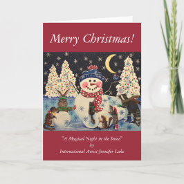 Tarjeta Festiva "Una noche mágica en la nieve"