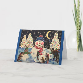 Tarjeta Festiva "Una noche mágica en la nieve"