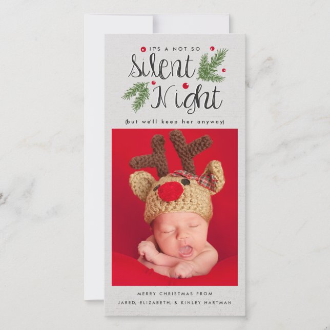 Tarjeta Festiva Una noche no tan silenciosa | Foto de Navidades de (Anverso)
