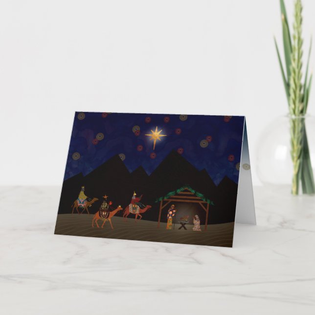 TARJETA FESTIVA UNA NOCHE SANTA EN BETHLEHEM (Anverso)