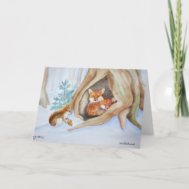 Tarjeta Festiva Una oferta de Yuletide (Anverso)