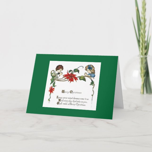 Tarjeta Festiva Una oración de Navidades (Anverso)