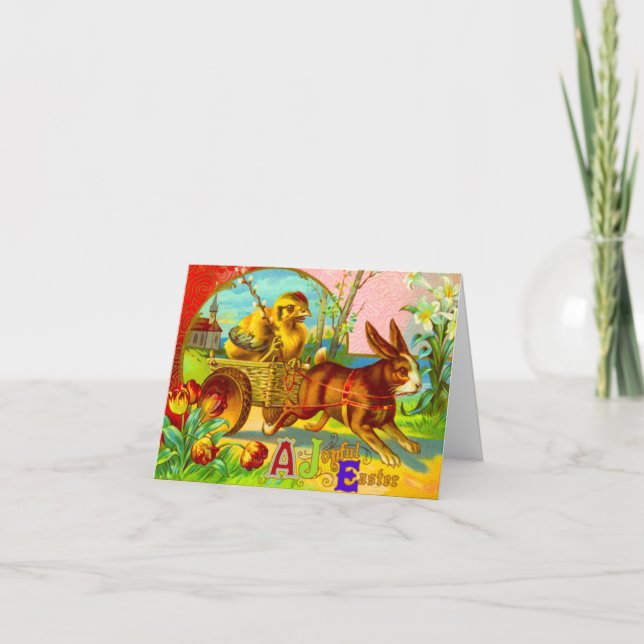 Tarjeta Festiva Una pascua alegre (Anverso)