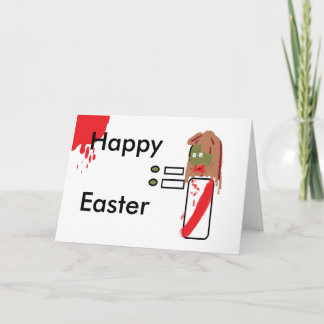Tarjeta Festiva Una Pascua de Jesús zombie