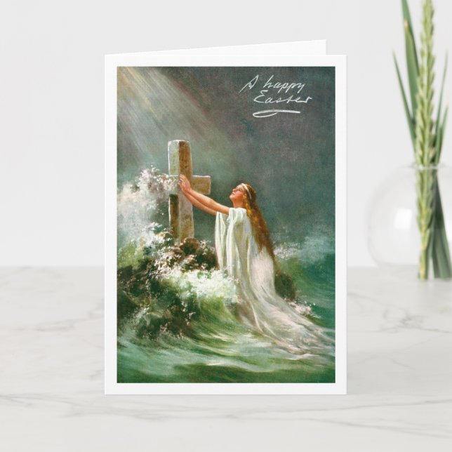 Tarjeta Festiva Una Pascua Feliz (Anverso)