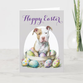 Tarjeta Festiva Una pipa adorable en una canasta de Pascua