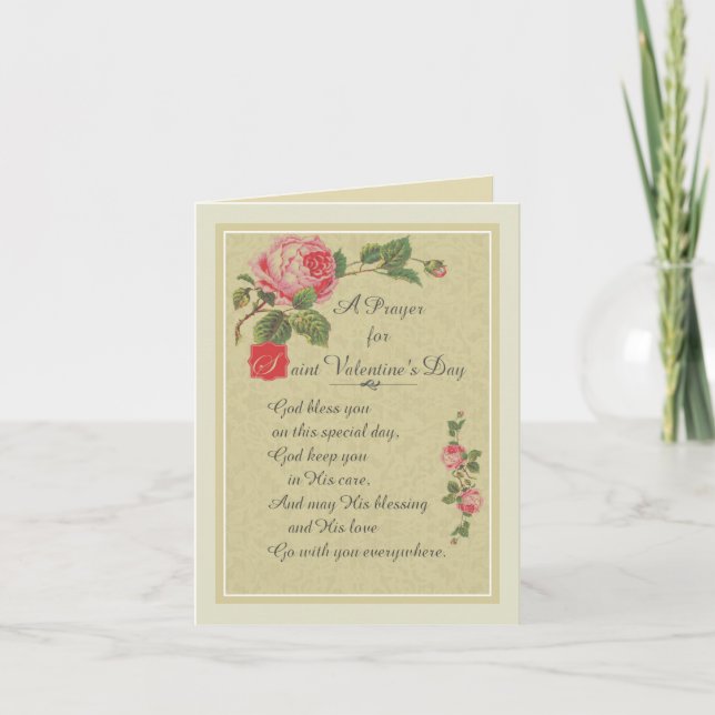 Tarjeta Festiva Una plegaria por la cosecha de San Día de San Vale (Anverso)