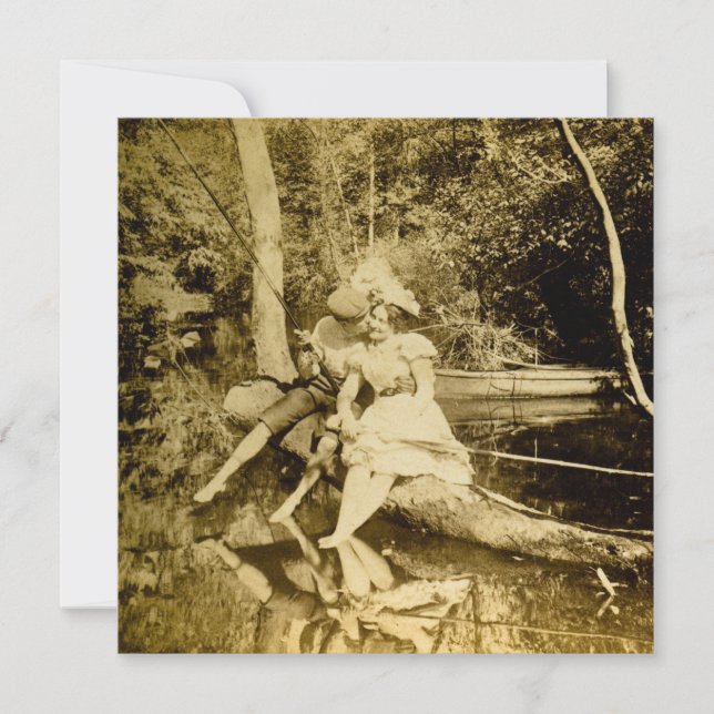 Tarjeta Festiva Una Stereovista Vintage (Anverso)