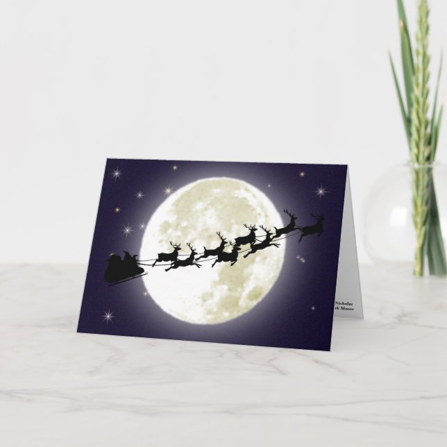 Tarjeta Festiva Una visita de San Nicolás (Anverso)