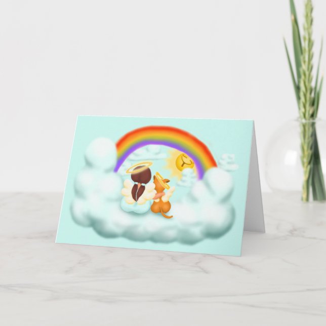 Tarjeta Festiva Und Hund de Engel (Anverso)