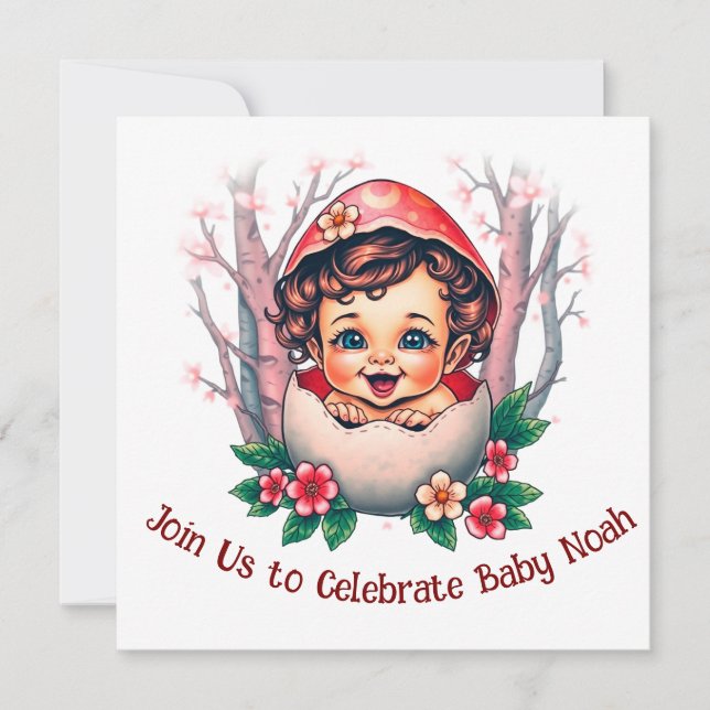 Tarjeta Festiva Únete a nosotros para celebrar al bebé (Anverso)