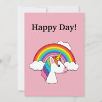 Unicornio y arcoiris con nubes Kawaii | Personaliz