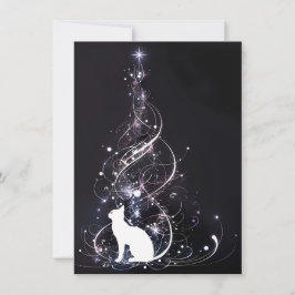 Tarjeta Festiva Unique Black Cat Christmas Cards