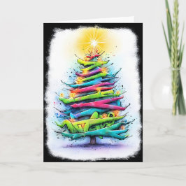 Tarjeta Festiva Unique Colorful Christmas Cards