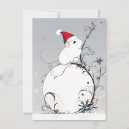 Tarjeta Festiva Unique Cute Mouse Christmas Cards