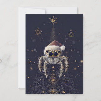 Tarjeta Festiva Unique Jumping Spider Christmas Cards