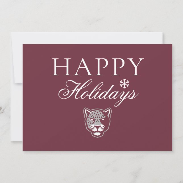 Tarjeta Festiva Universidad A&M de Texas-San Antonio | Jaguares (Anverso)