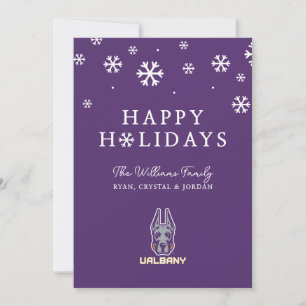 Tarjeta Festiva Universidad de Albany Great Danes