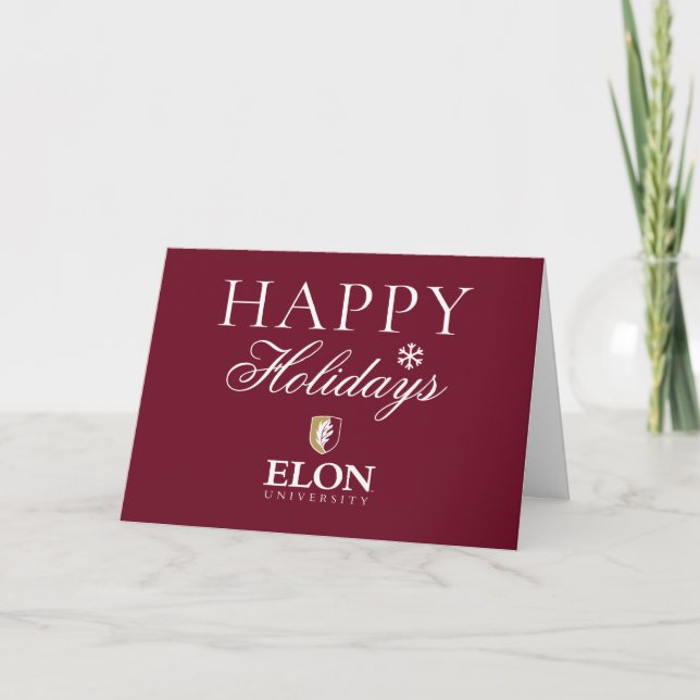 Tarjeta Festiva Universidad de Elon (Anverso)