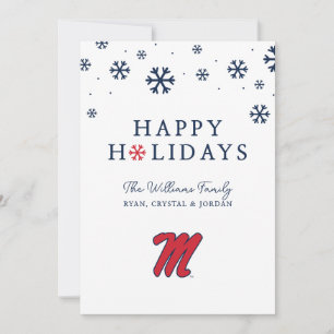 Tarjeta Festiva Universidad de Mississippi   Script M
