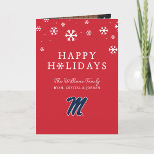 Tarjeta Festiva Universidad de Mississippi Script M