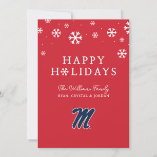 Tarjeta Festiva Universidad de Mississippi Script M
