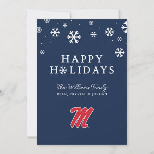 Tarjeta Festiva Universidad de Mississippi Script M
