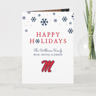 Tarjeta Festiva Universidad de Mississippi   Script M