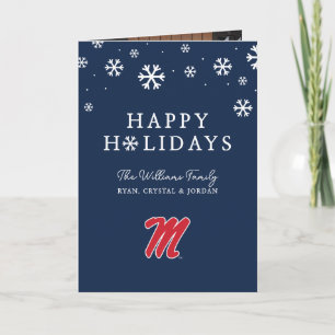 Tarjeta Festiva Universidad de Mississippi   Script M