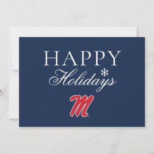 Tarjeta Festiva Universidad de Mississippi Script M