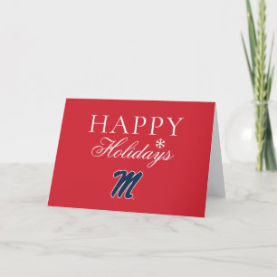 Tarjeta Festiva Universidad de Mississippi Script M