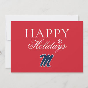 Tarjeta Festiva Universidad de Mississippi Script M