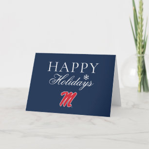 Tarjeta Festiva Universidad de Mississippi Script M