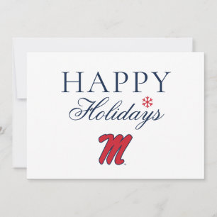 Tarjeta Festiva Universidad de Mississippi   Script M