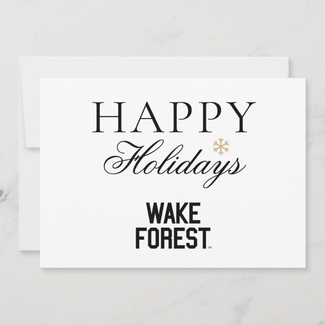 Tarjeta Festiva Universidad de Wake Forest | Wake Forest (Anverso)