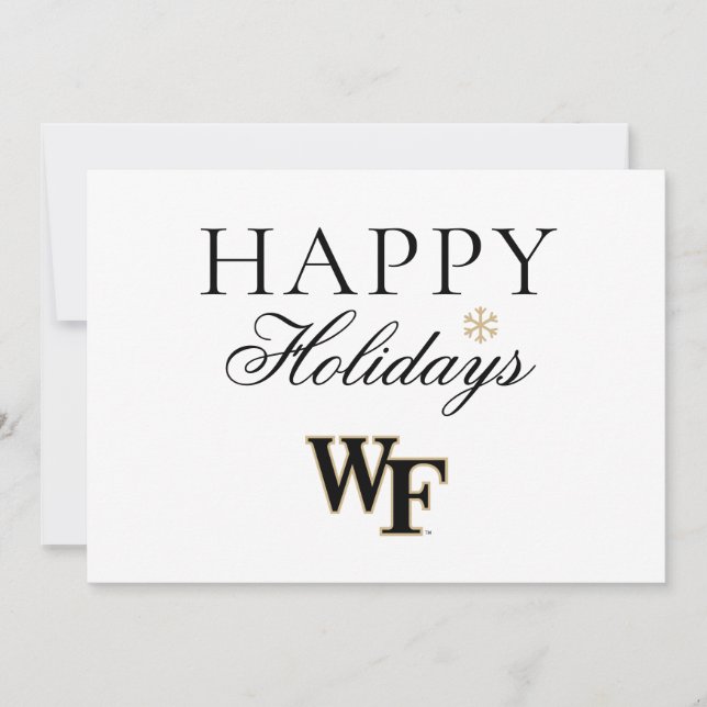 Tarjeta Festiva Universidad de Wake Forest | WF (Anverso)