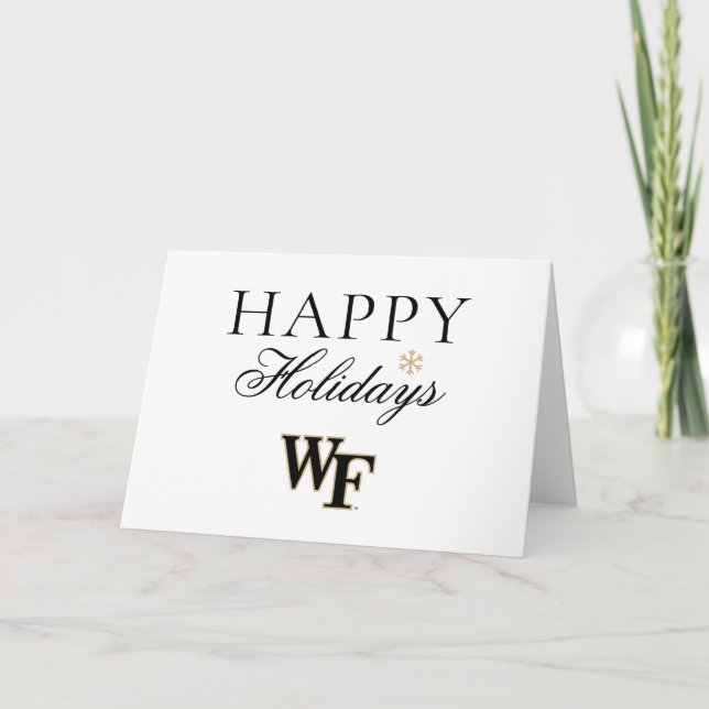 Tarjeta Festiva Universidad de Wake Forest | WF (Anverso)