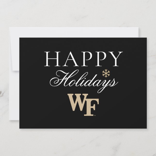 Tarjeta Festiva Universidad de Wake Forest | WF (Anverso)