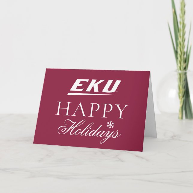 Tarjeta Festiva Universidad del Este de Kentucky | EKU (Anverso)
