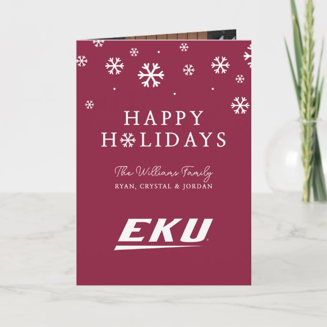 Tarjeta Festiva Universidad del Este de Kentucky | EKU (Anverso)