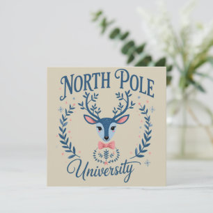 Tarjeta Festiva Universidad del Polo Norte Xmas Chinoiserie Reno