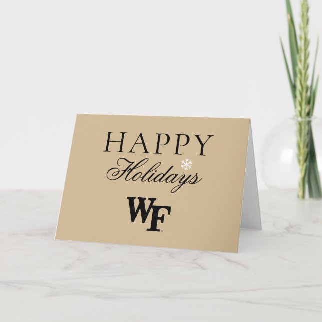 Tarjeta Festiva Universidad Wake Forest | WF (Anverso)