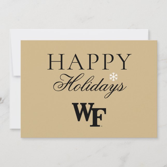 Tarjeta Festiva Universidad Wake Forest | WF (Anverso)