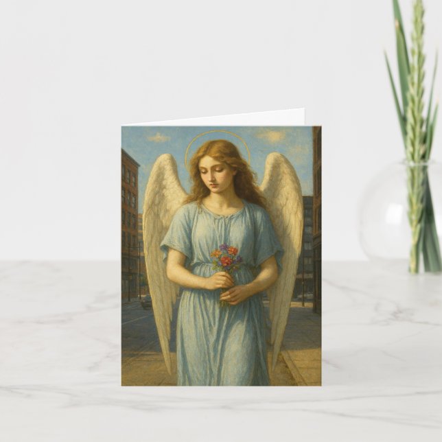 Tarjeta Festiva Urban Angel Xmas card  (Anverso)