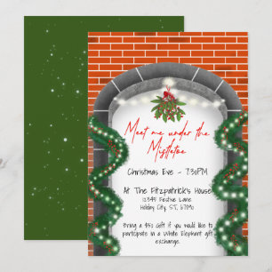 Tarjeta Festiva Urban Meet Me Under The Mistletoe Navidades