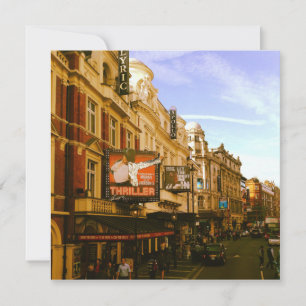 Tarjeta Festiva Urban Vintage Downtown Cityscape